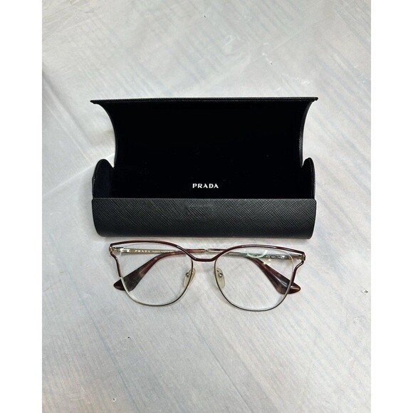 Authentic Prada VPR54U VY3-1O1 Violet Gold 51mm Frames Glasses Italy RX-able - Picture 1 of 12